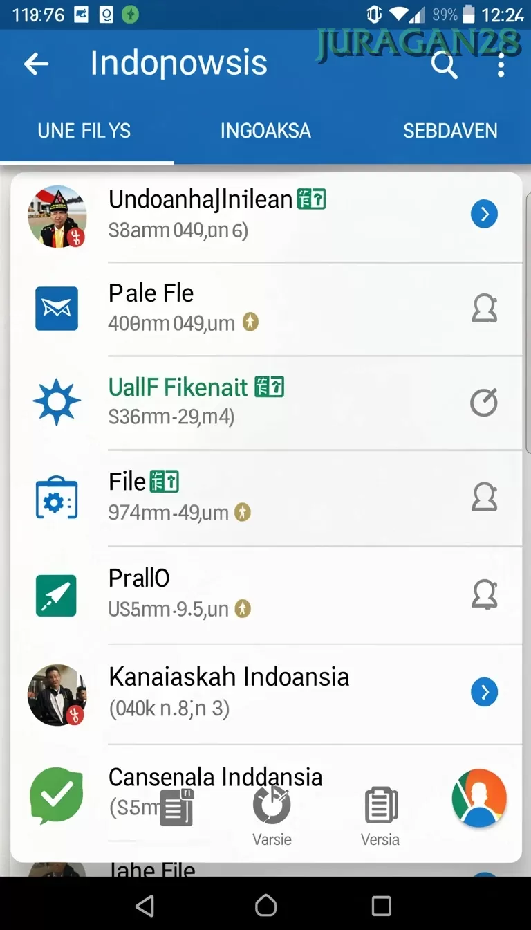 Cuplikan layar MEGA77 — aktivitas